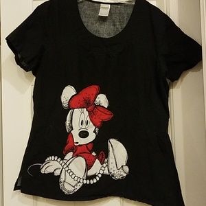 Minnie Mouse Disney Scrub top L